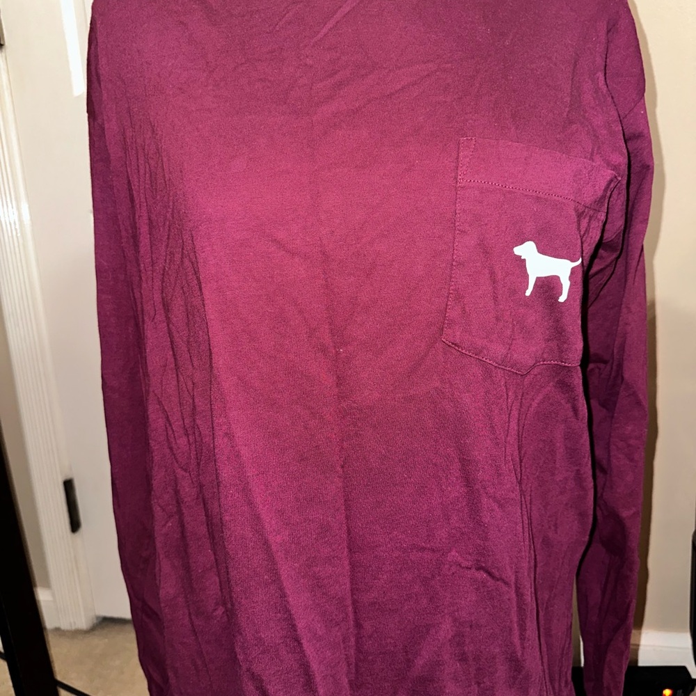 PINK Victoria's Secret Maroon Tee